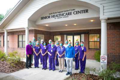 The Senior Healthcare Center Team outside of Senior Healthcare Center at Crown Pointe