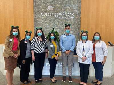 A group of staff from Orange Park Medical Center