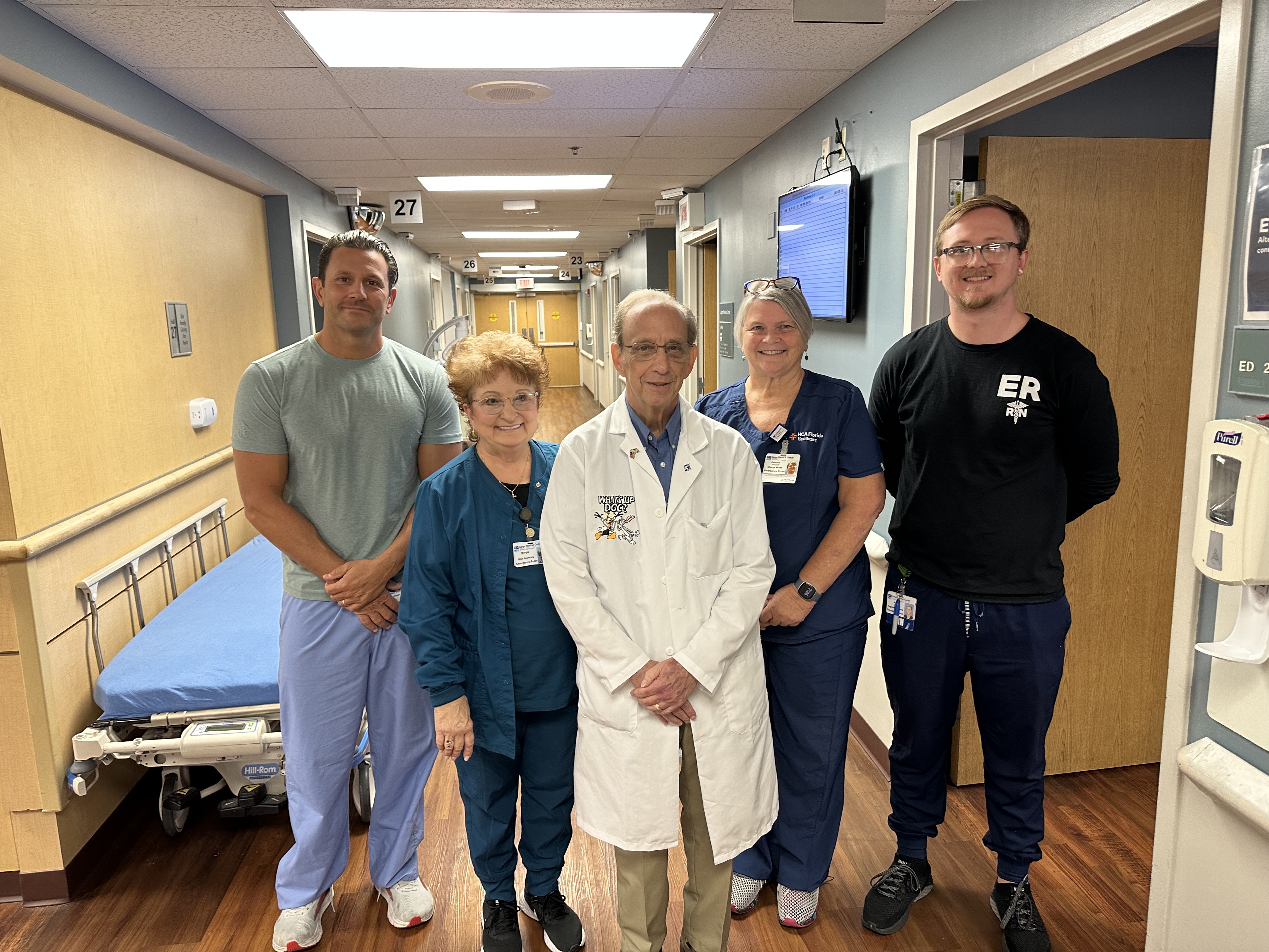 Dr. Stephen Igel with his ER team