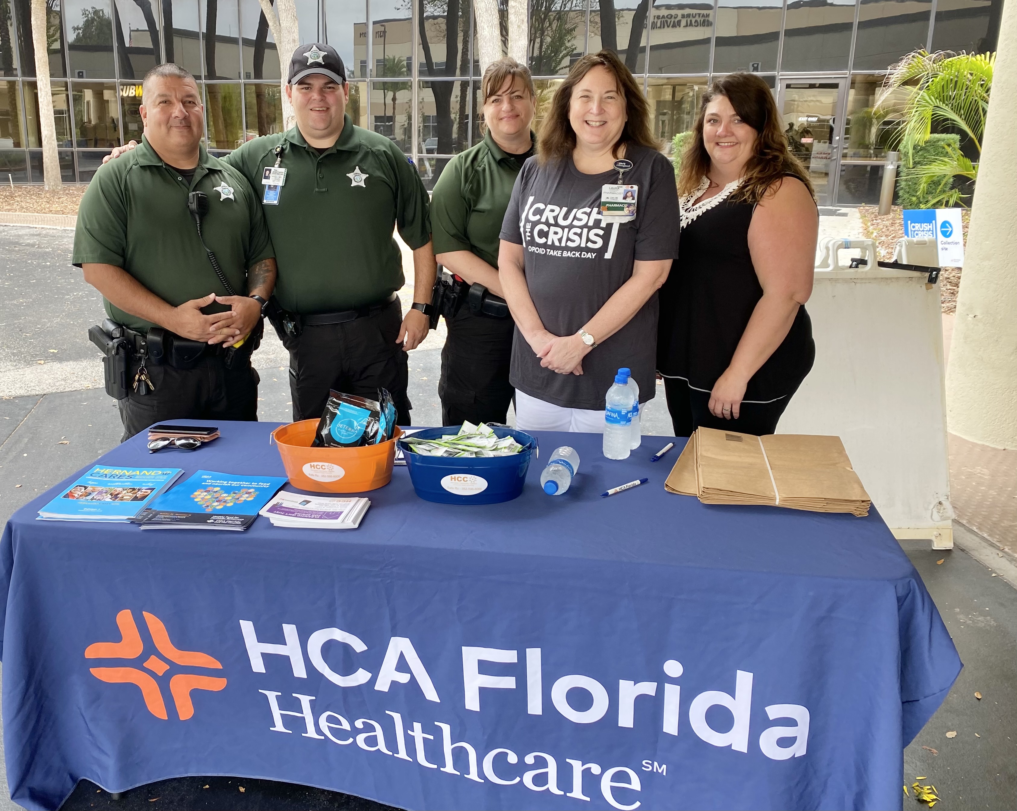 HCA Florida Oak Hill Hospital and the Hernando County Sheriff's Office (HCSO) collected 56.8 pounds of medications during the second annual Crush the Crisis National Opioid Take Back Day event on Saturday, October 29, 2022.