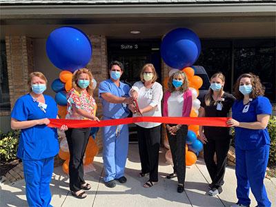 Ribbon cutting for a new unit at Englewood Community Hospital’s Wound Care Center