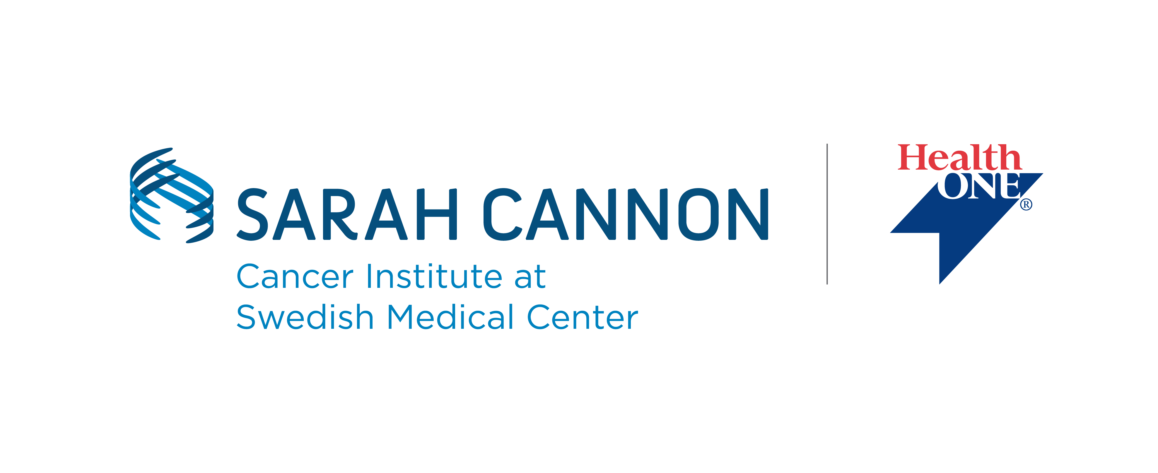 Sarah Cannon Cancer Institute at Swedish Medical Center, HealthONE Cares, Logo.