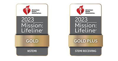 American Heart Association. 2023 Get with the Guidelines. Gold, NSTEMI. Gold Plus, STEMI Receiving.