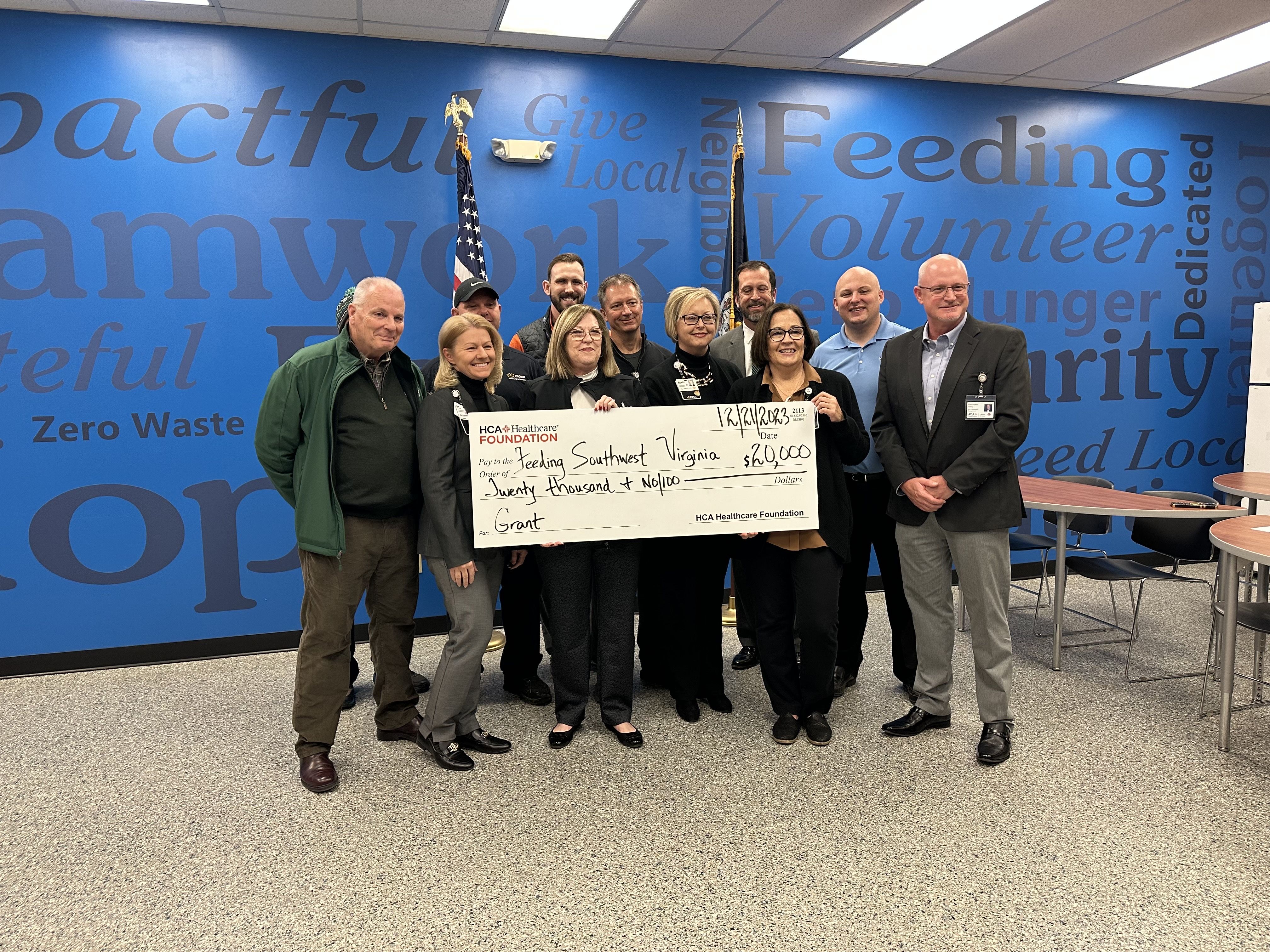 HCA Colleagues present $20k check to Feeding South West Virginia organization