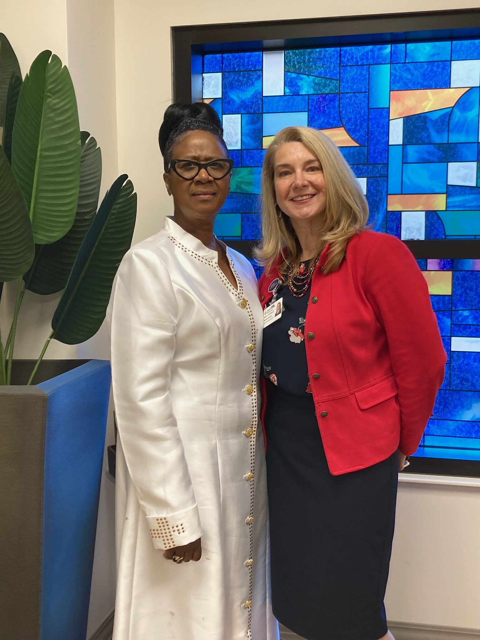 Angela Anderson, pastoral care manager and Kelly Lindsay, chief operating officer (COO) of HCA Florida Brandon Hospital are pictured.