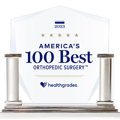 Healthgrades 2023 America's 100 Best Orthopedic Surgery Award.