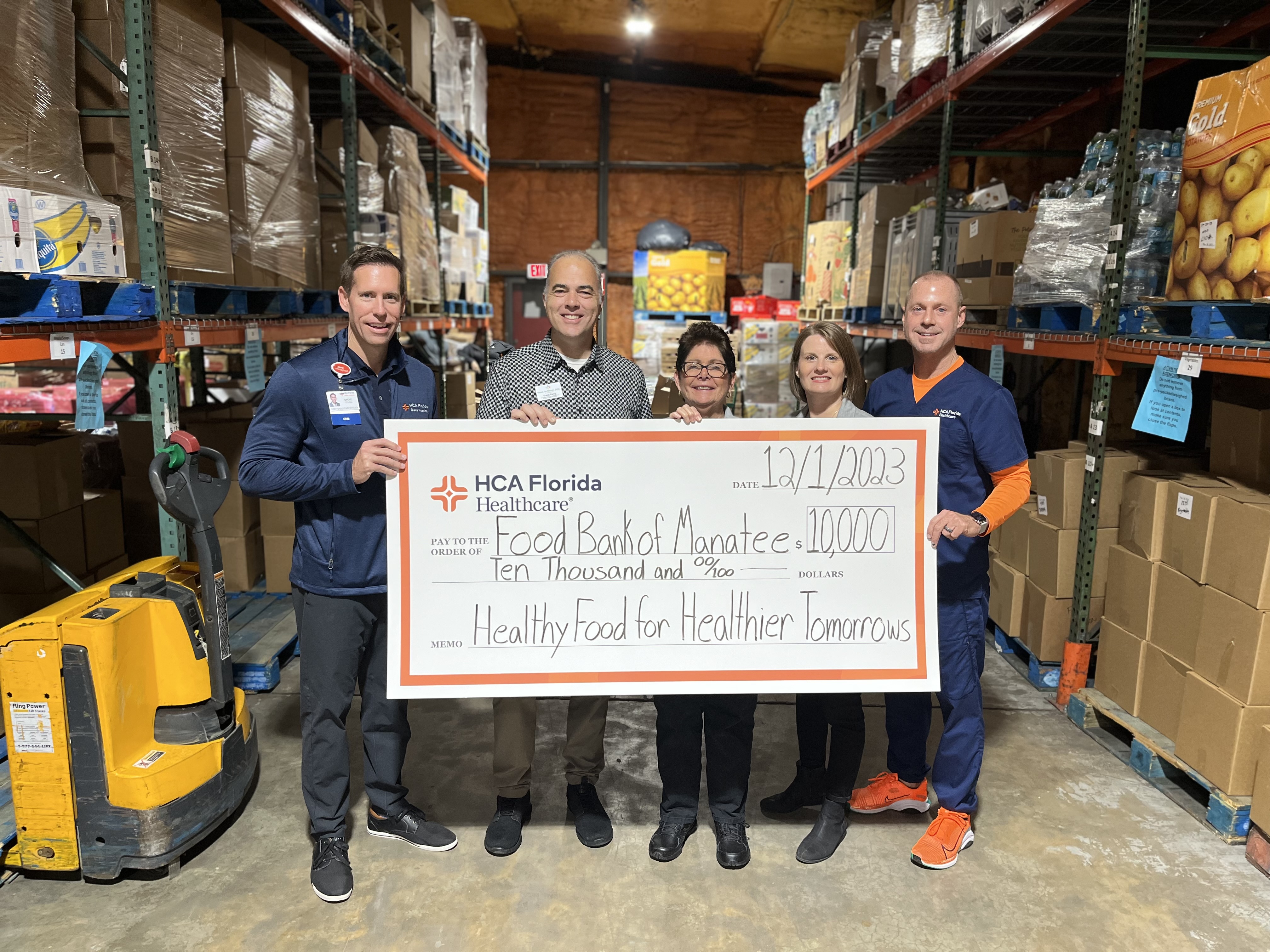 HCA Florida Blake Hospital donates $10,000 to support Meals on Wheels PLUS.