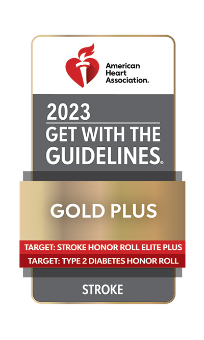 American Heart Association - 2023 Get With the Guidelines - Gold Plus - Stroke