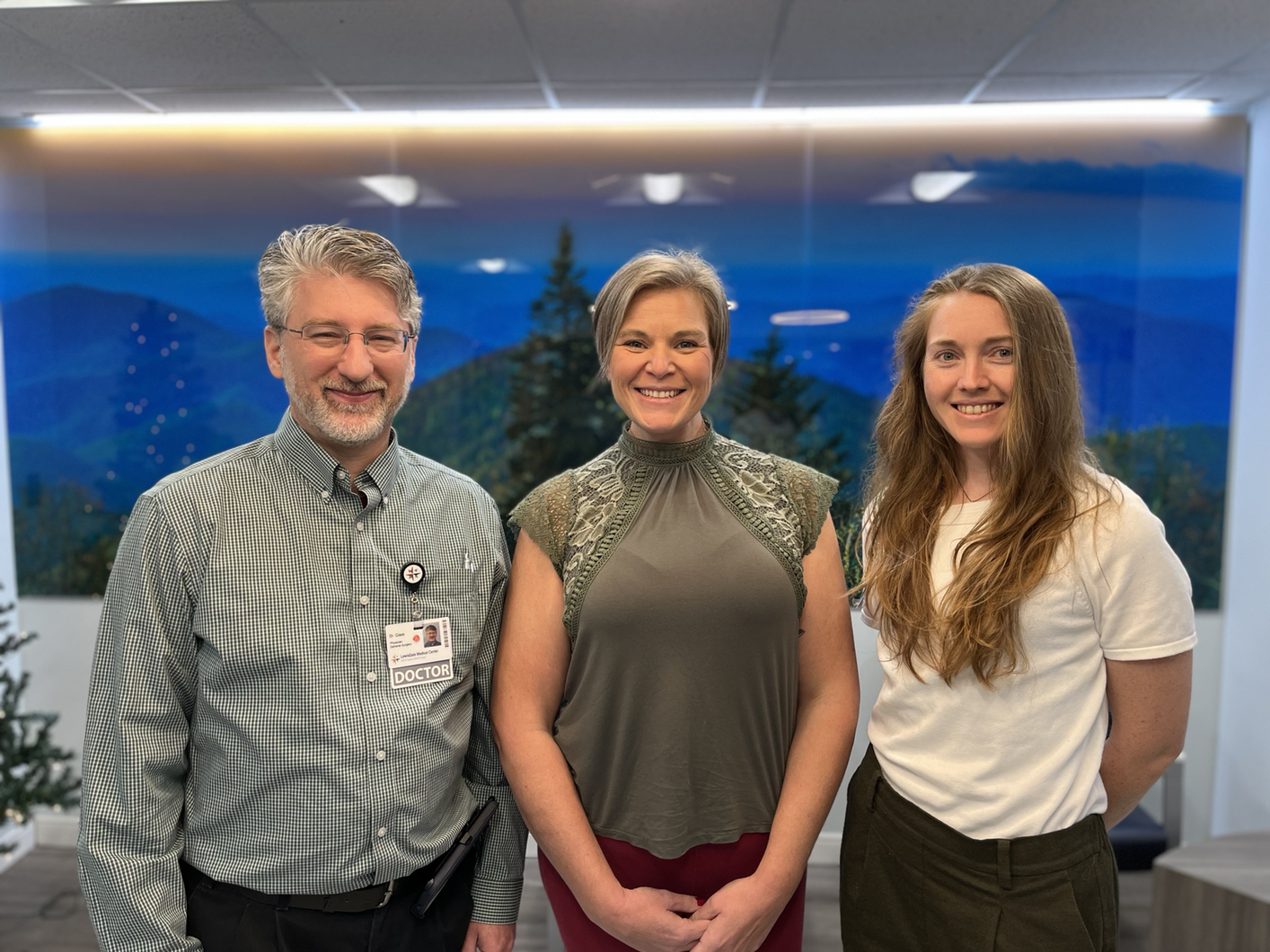(L to R): Darren Glass, MD, board-certified general and bariatric surgeon; Franci Sifers, MSN, RN, bariatric coordinator; and Kelleigh O'Toole, RD, bariatric dietitian.